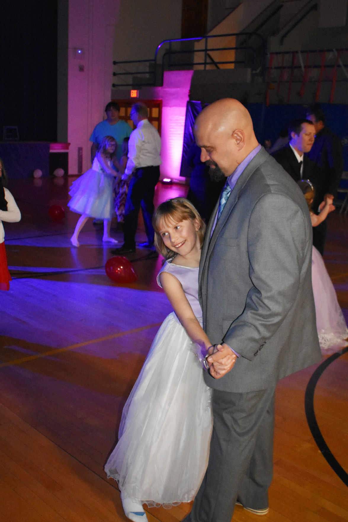 On the dance floor